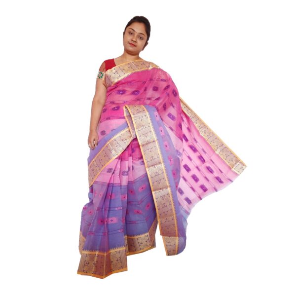 Pink Shantipuri Saree