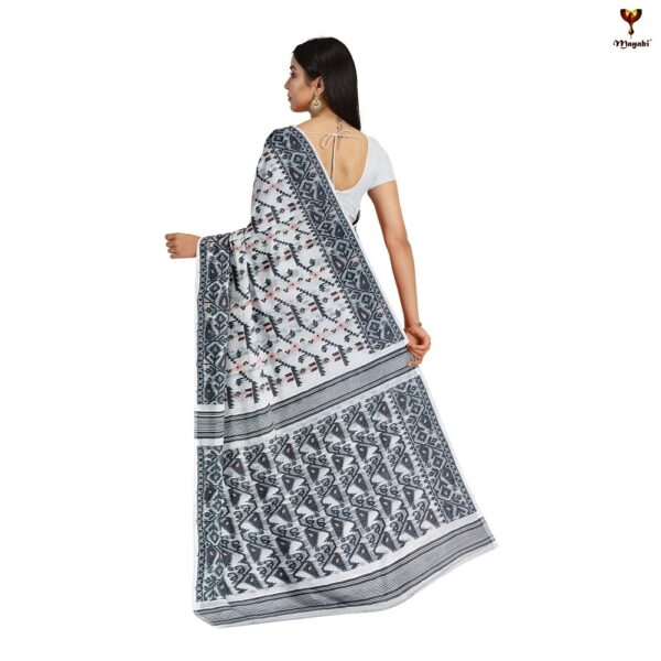 Black and White Jamdani Saree