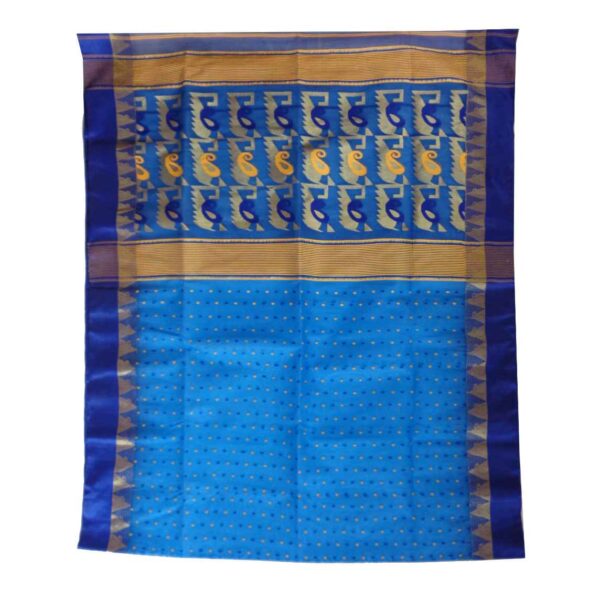 Blue Silk Tant Saree