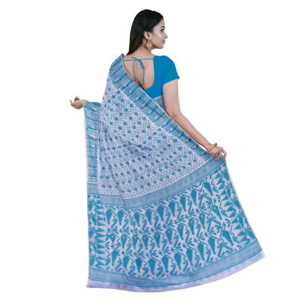 White Soft Dhakai Jamdani Saree