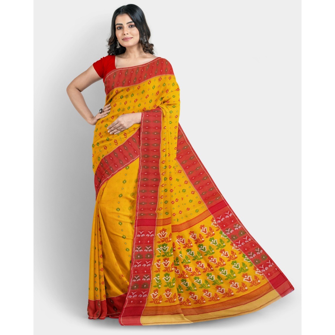 Yellow Baluchari Pure Silk Saree With Blouse Piece - 8100000452310Q4 |  Indian Silk House Agencies
