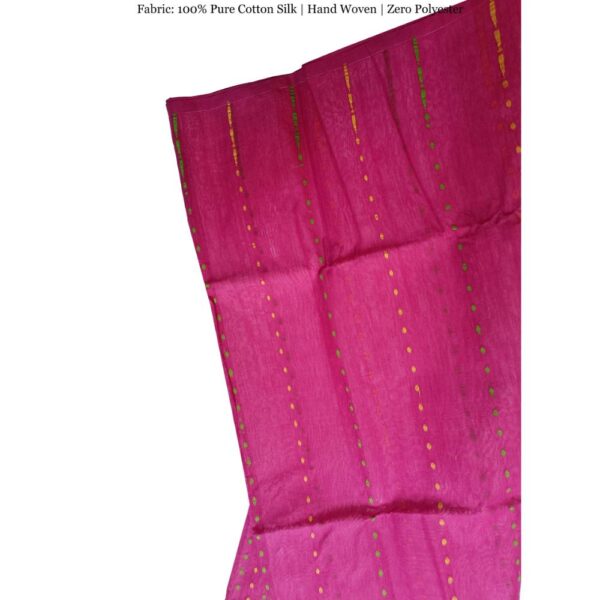 Pink Cotton Dhakai Jamdani Saree