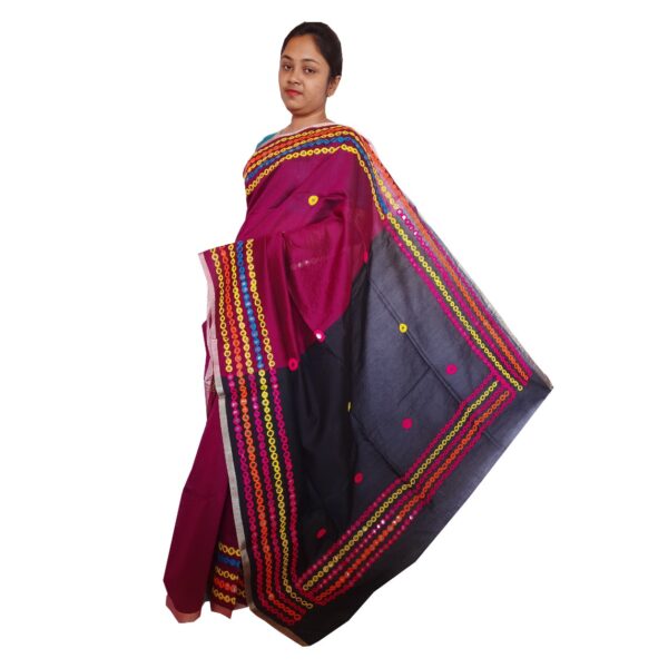 Purple and Black fancy Sarees