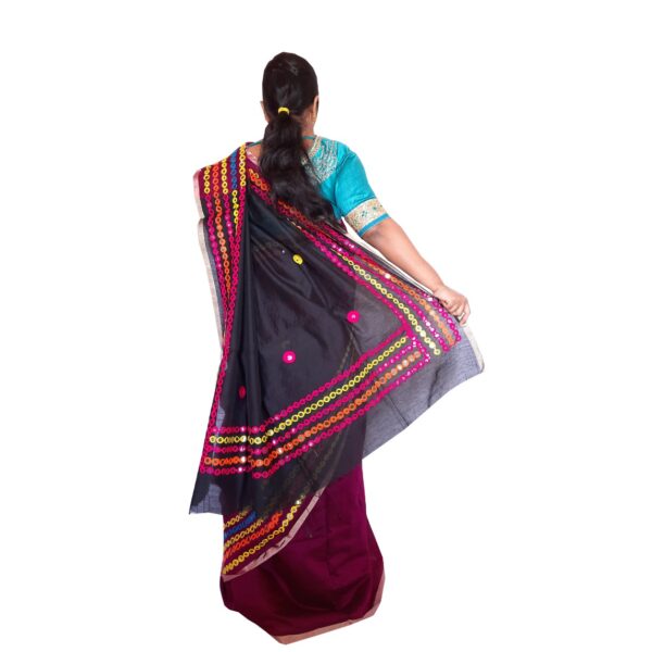Purple and Black fancy Sarees