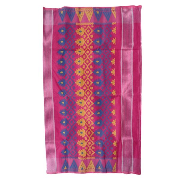 Pink Colour Korat Jamdani Saree in Cotton Silk