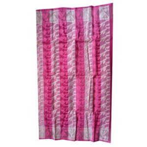 Handwoven Cotton Silk Pink Flo...