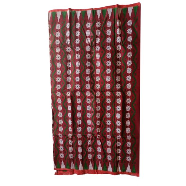 Red Cotton Silk Dhakai Jamdani Saree