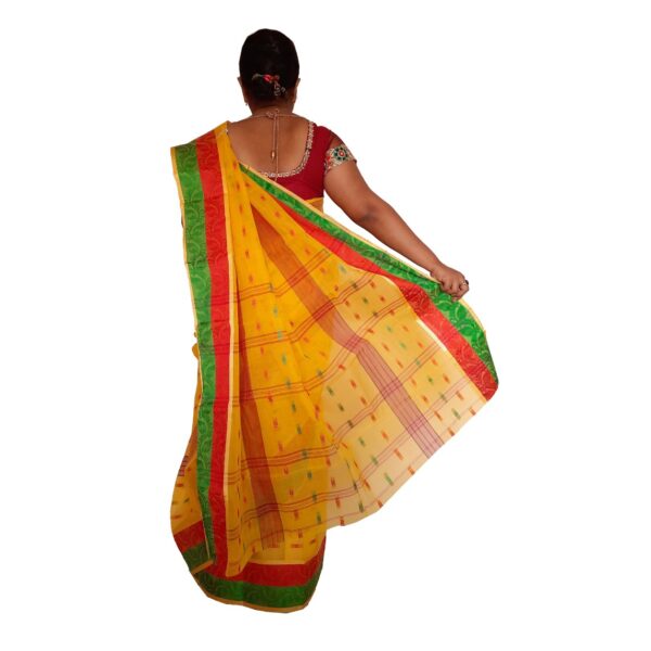 Yellow Tant Saree in Cotton