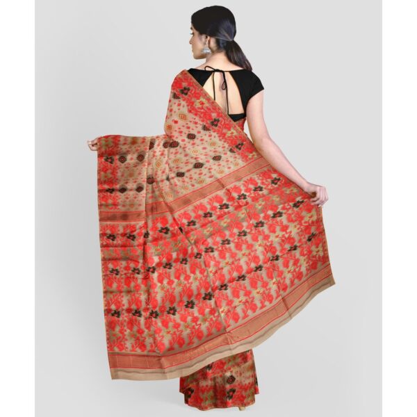 Off White & Red Color Saree