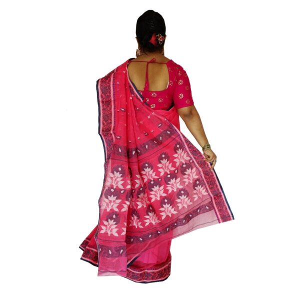 Pink Cotton Baluchari Saree