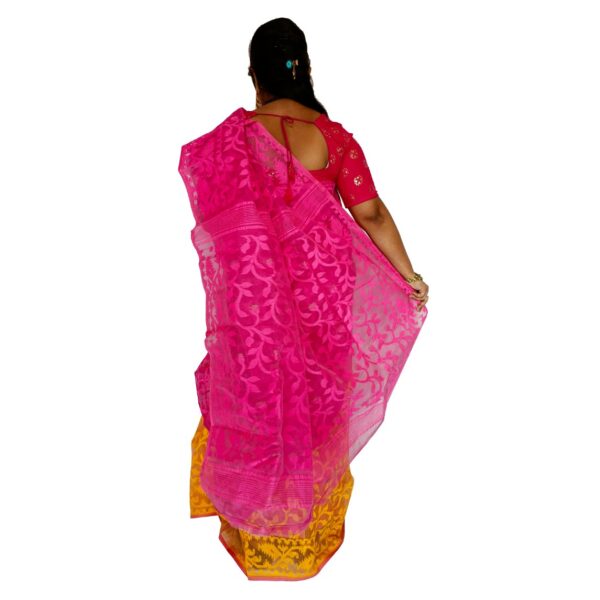 Bengal Pure Cotton Jamdani Saree of Pink Color