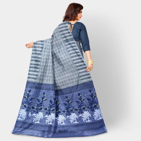 Grey Soft Jamdani Saree