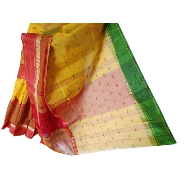 Cotton Saree in Yellow Color