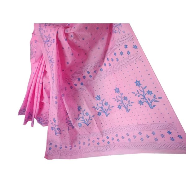 Light Pink Daily Wear Floral Printed Saree