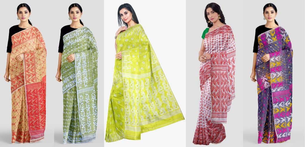 Soft Bengali Jamdani Sarees