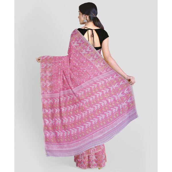 Light pink colour saree.