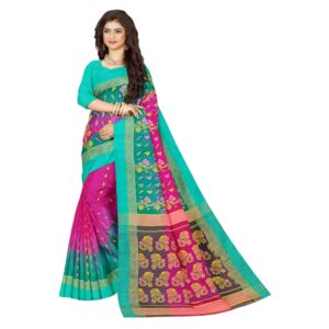 Rani Pink Tant Banarasi Saree