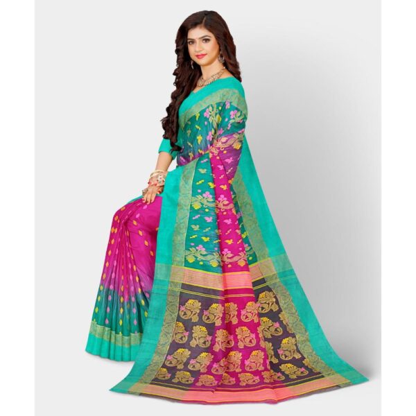 Rani Pink Tant Banarasi Saree