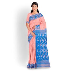 Sweet Pink Cotton Silk Handwov...