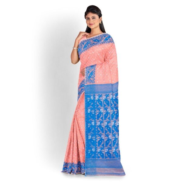 Sweet Pink Soft Jamdani Saree