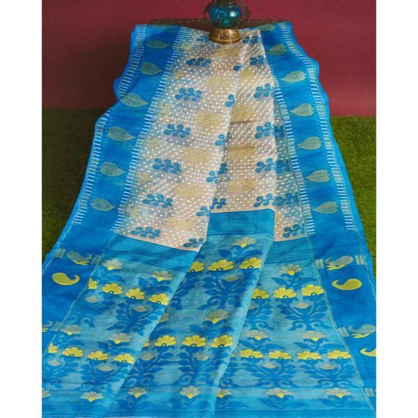 Off White Fulia Jamdani Saree
