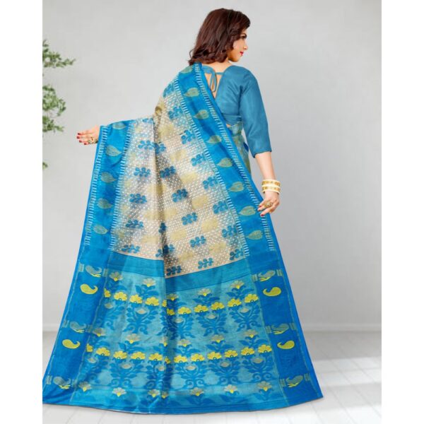 Off White Fulia Jamdani Saree