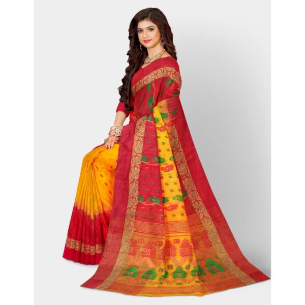 Yellow Tussar Silk Sari for Haldi