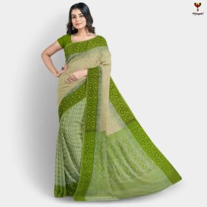 Resham Off White Dhakai Jamdan...