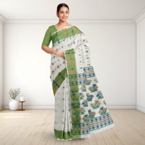 Off White Pure Cotton Baluchar...