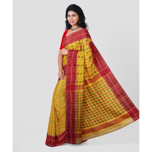 Yellow Baluchari Cotton Saree