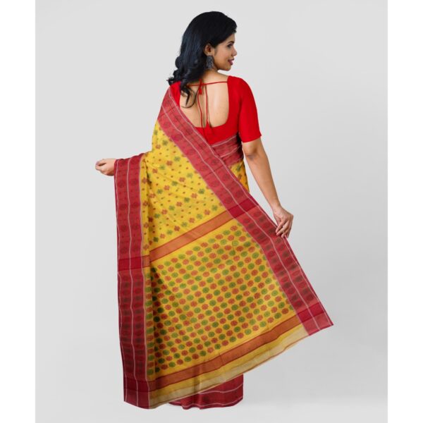 Yellow Baluchari Cotton Saree