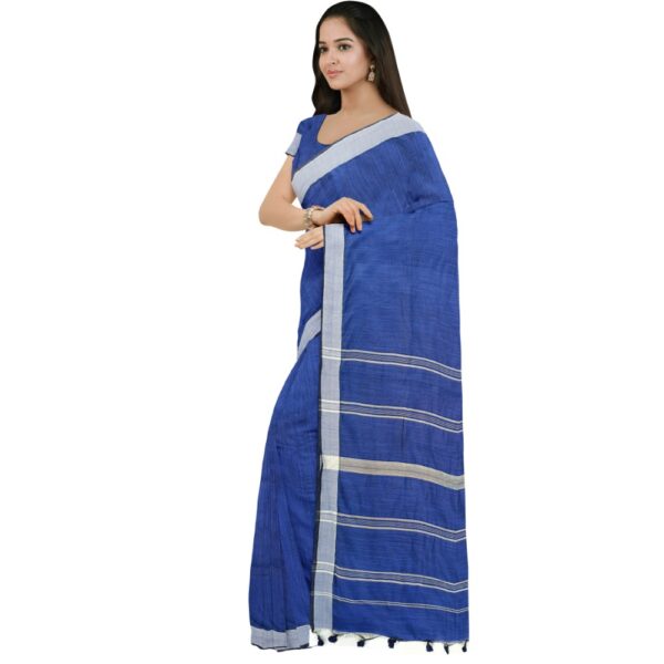 Blue Handloom Silk Sari for Party Wear