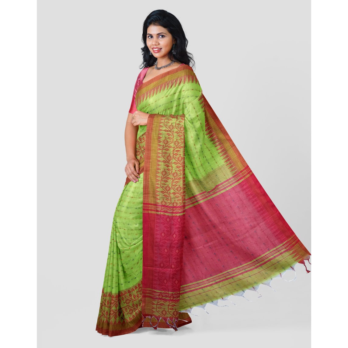 Printed Handloom Cotton Saree Manufacturer Supplier from Nadia India