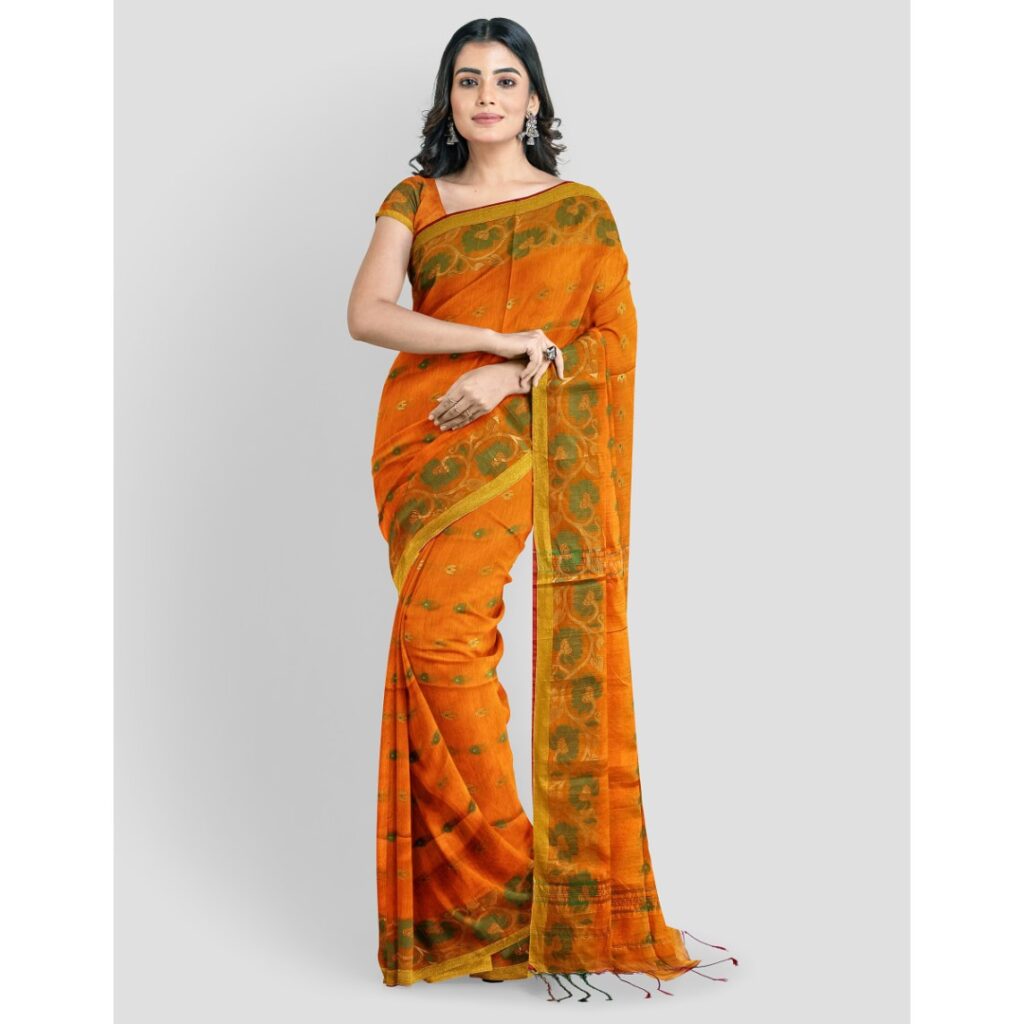 Mustard Glow Tissue Saree