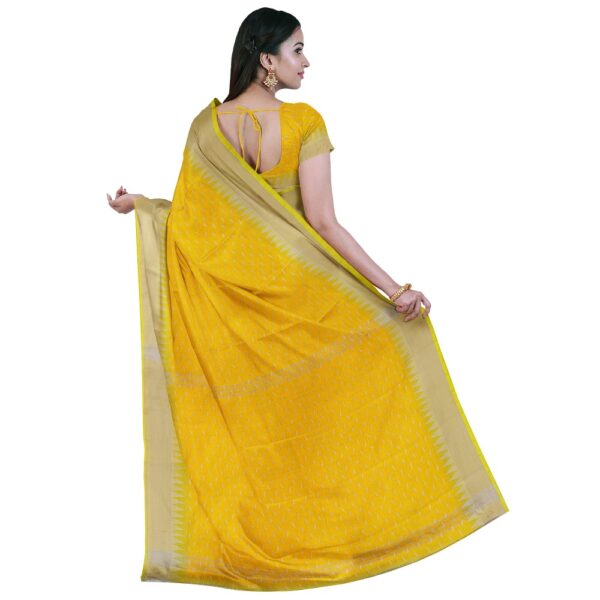 Yellow Silk Handloom Saree with Blouse Piece