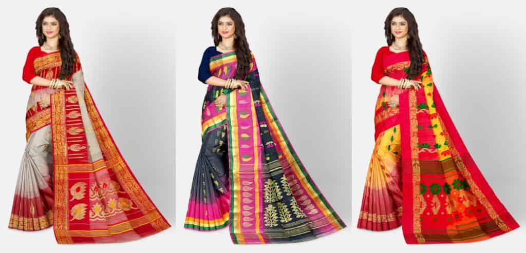 Bengali Tant Banarasi Saree Designs