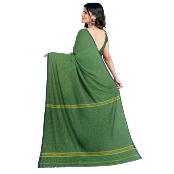 Green Silk Handloom Saree with Blouse Piece