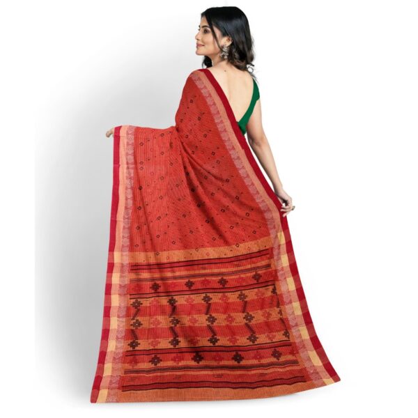 Red Cotton Tant Sarees