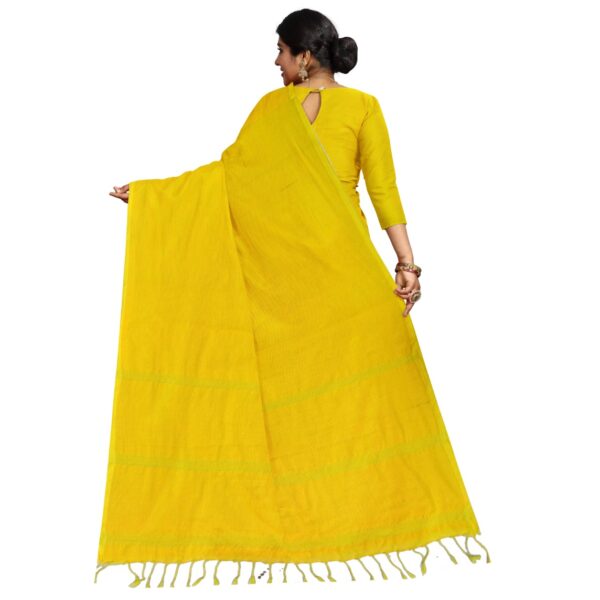 Yellow Silk Handloom Saree for Haldi Ceremony
