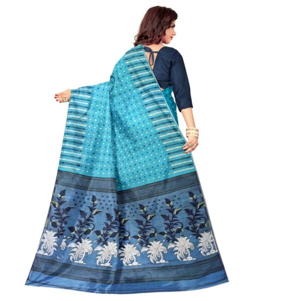 Blue Green Combination Saree