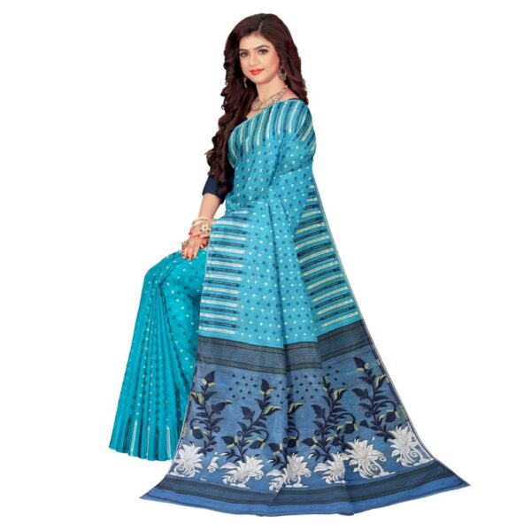 Blue Green Combination Saree