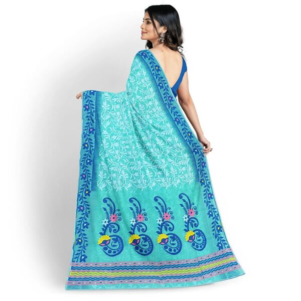 Light Sea Green Dhakai Jamdani Saree