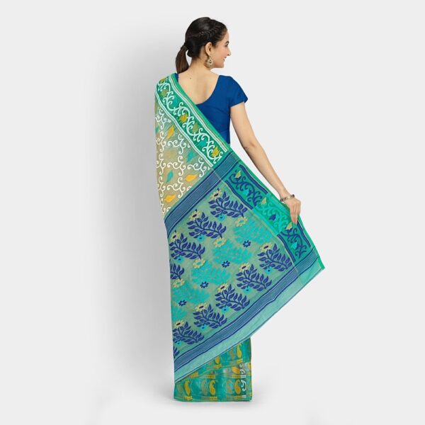 Off White Resham Jamdani Saree