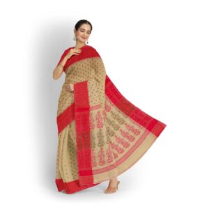 Off White Baluchari Saree in 1...