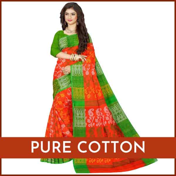100% Pure Cotton Sarees