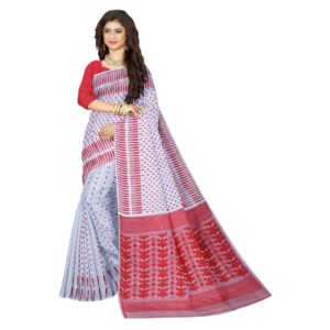 Lightweight Lal Par White Jamd...