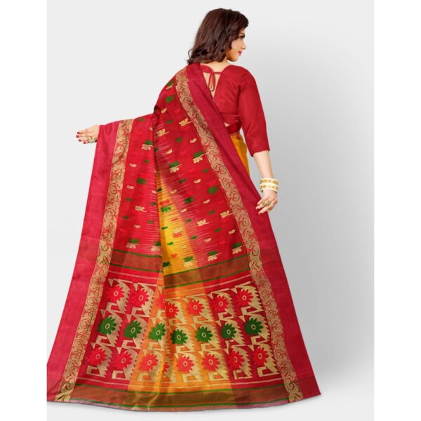 Yellow Tant Saree with Red Border