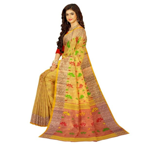 Yellow Tant Banarasi Saree for Weddings