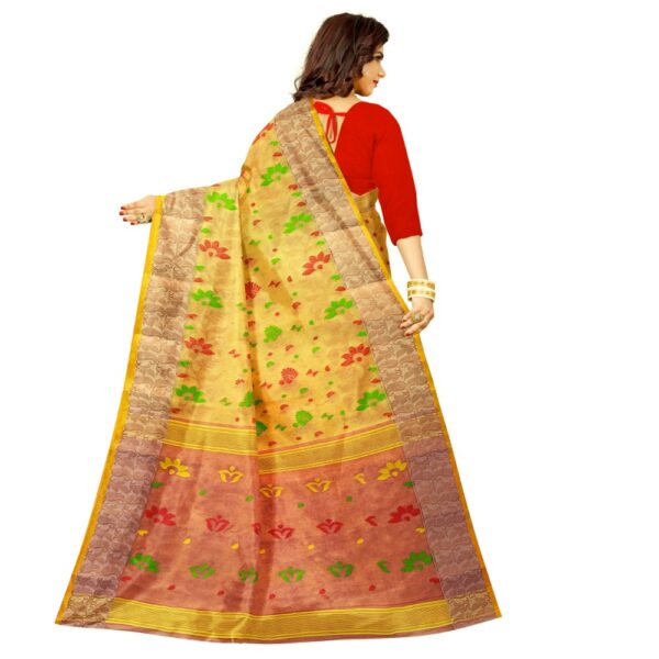 Yellow Tant Banarasi Saree for Weddings