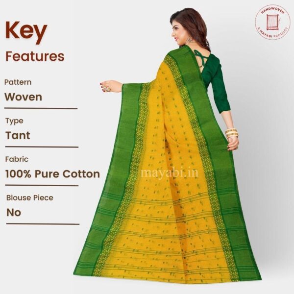 Yellow Cotton Sari for Haldi Ceremony